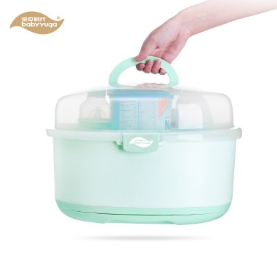 Large Baby Bottles Storage Box Drying Rack with Anti-dust Cover Bread Box Tableware Bottle Finishing Boxes