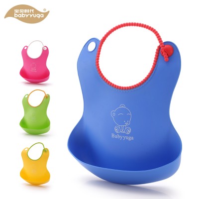 Hot sell waterproof kids bib easily wipes clean