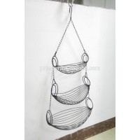 fruit basket 3 tiers oval hanging basket